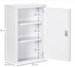 Afsluitbaar medicijnkastje – stalen wandkast met 3 vakken, Verzenden, Nieuw