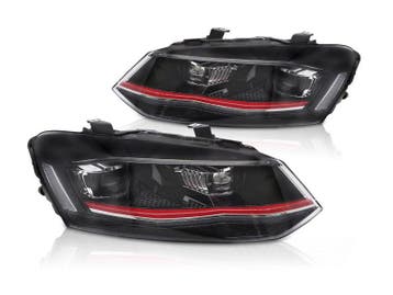Full LED koplampen dynamisch RED geschikt voor VW Polo 6R, Auto-onderdelen, Verlichting, Verzenden, Nieuw, Volkswagen