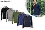 2dekans | Milanoro - Herenpullover met overhemdkraag en, Kleding | Heren, Ophalen of Verzenden, Zo goed als nieuw, Milanoro