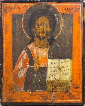 Icoon - Jezus - Hout - Christus Pantokrator
