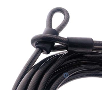 Staalkabel 10 meter met hangslot geplastificeerd, Verzenden, Nieuw