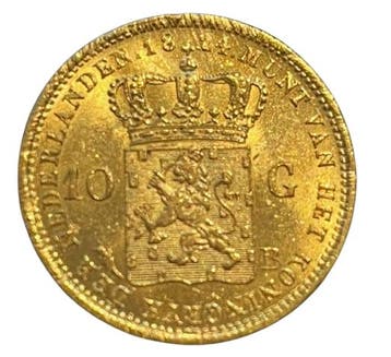 Gouden tientje Willem I 1824b (PR) (oplage 3.639.006 stuks), Postzegels en Munten, Munten | Nederland, Verzenden, Koning Willem I