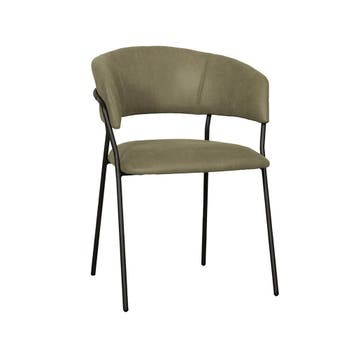 Stoel Luuk | Moss | Micro Suede | Zwart Metalen Frame | 4, Verzenden, Nieuw in verpakking
