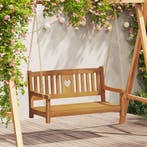 vidaXL Tuin Hangbank Naturel 110 x 56 x 58 cm Massief, Verzenden, Nieuw