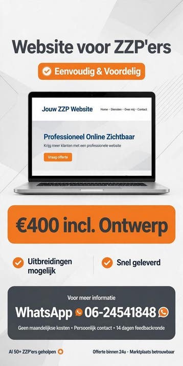 Website voor zzp, niet verplicht maar wel goed voor wet DBA