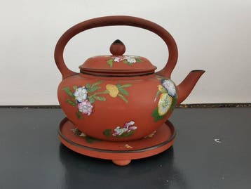 wedgewood - Theepot (2) - Steengoed - wedgewood rosso antico
