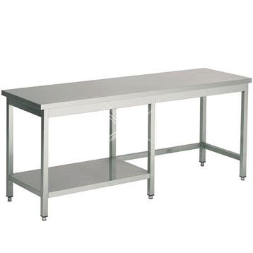 Rvs werktafel met halve bodemschap links 1000x600x900 mm, Verzenden, Nieuw in verpakking