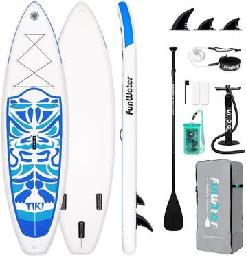 Opblaasbare SUP | TIKI Blauw | Tweedekansje | OP=OP, Ophalen of Verzenden, Zo goed als nieuw, SUP-boards