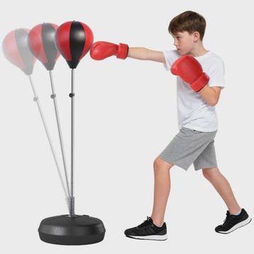 HOMCOM Punching bag on foot Punching ball on foot adjustable, Verzenden, Nieuw