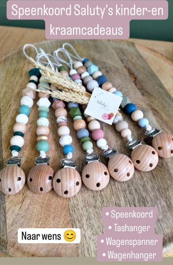 Actie Gepersonaliseerd Speenkoord - Wagenspanner -Tashanger, Verzenden, Nieuw, Kraamcadeau