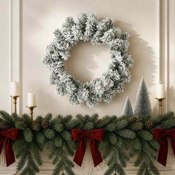 vidaXL Kerstkrans Wit Ø 50 cm PVC, Diversen, Verzenden, Nieuw