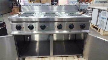 Elektrisch fornuis 6 platen | met onderstel | NIEUW, Ophalen of Verzenden, Nieuw in verpakking, Fornuis, Frituur en Grillen