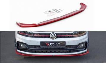 Voorspoiler VW Polo MK6 GTI Glans Zwart, Ophalen of Verzenden, Nieuw