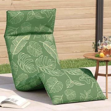 vidaXL Opvouwbare ligstoel Bladpatroon 175x54x8,5 cm Oxford, Verzenden, Nieuw