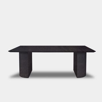 Tafel Rechthoekig Eikenhout  Half Rond, Nieuw