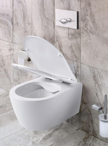 SPECIAL OFFER: Wandcloset met toiletbril, -rimoff, wit, Doe-het-zelf en Verbouw, Sanitair, Verzenden, Nieuw, Steen, Toilet