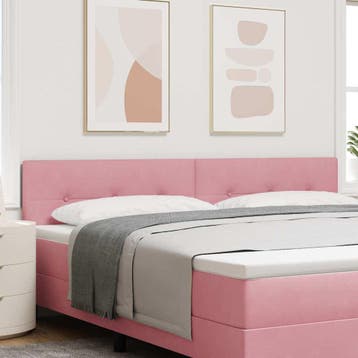 vidaXL Hoofdbord Roze 200 cm Fluweel, Verzenden, Nieuw, Stof