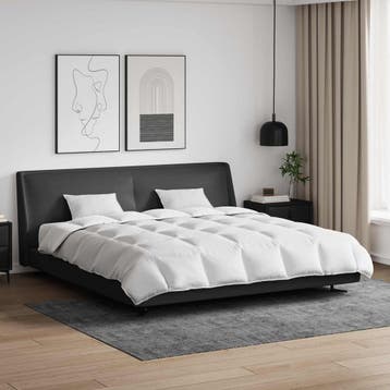 vidaXL Dekbed Set met kussen 3 st Wit Donsveertjes, Verzenden, Nieuw, Wit