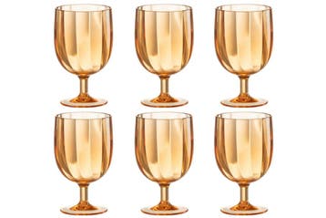 Doos Met 6 Stuks Wijnglas Kunststof Oranje, Verzenden, Nieuw
