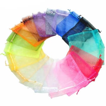 Organza Zakjes - 10x15 cm - Kleurenmix - 50 Stuks -, Verzenden, Nieuw