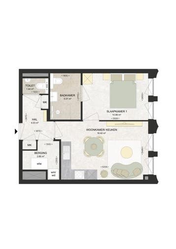 Appartement te huur in Haarlem - 47 m² - 2 kamer(s) - 2, Appartement, Haarlem, Noord-Holland