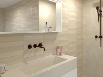 Wandtegel Ragno Sense Nude Langwerpig Creme Mat 6,5x39,5, Nieuw, 20 tot 40 cm, 10 m² of meer, Wandtegels