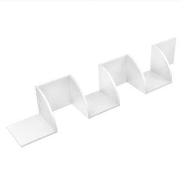[en.casa]® Design wandplank - planken - wit model 4, Huis en Inrichting, Woonaccessoires | Wandplanken en Boekenplanken, Verzenden