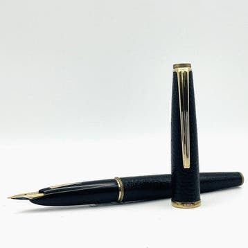 Platinum - Leather Black Body 18K gold nib - Zonder, Nieuw