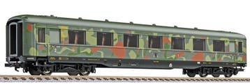 LILIPUT L336600 OFFICIEREN TRANSPORT WAGON CAMOUFLAGE H0, Nieuw