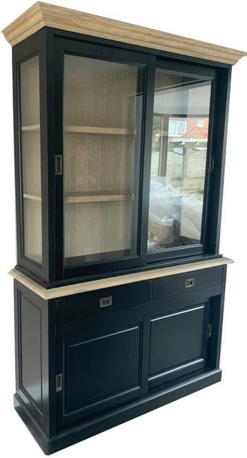 Buffetkast zwart Zaandam 140cm eiken natuur interieur, Ophalen of Verzenden, Nieuw