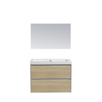 Badkamermeubel Sanilux PL 60 Greeploos Incl Spiegel En, Huis en Inrichting, Badkamer | Badkamermeubels, Ophalen of Verzenden, Nieuw