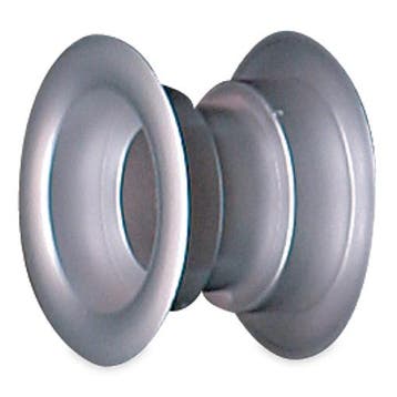 Rond deurrooster Ø40mm - kunststof metallic grijs, Verzenden, Nieuw