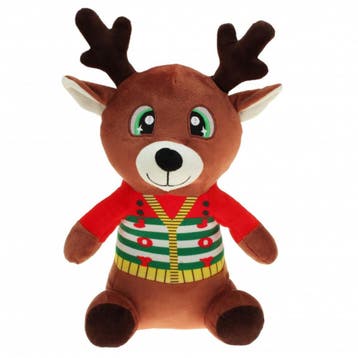 Pluche rendier knuffel - 30 cm - kerstknuffel, Verzenden, Nieuw