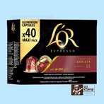L’OR Barista Selection capsules 40 stuks  zeer krachtig, Verzenden, Nieuw