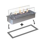 Xaralyn Bio-ethanol brander S met inbouwprofiel Geborsteld, Huis en Inrichting, Haarden, Verzenden, Nieuw, Inbouwhaard, Elektrische haard
