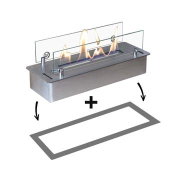 Xaralyn Bio-ethanol brander S met inbouwprofiel Geborsteld, Verzenden, Nieuw, Inbouwhaard, Elektrische haard