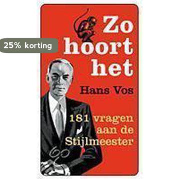 ZO HOORT HET - H. Vos 9789038910581, Verzenden, Gelezen, H. Vos