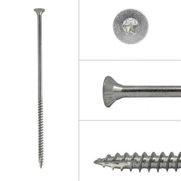 Spaanplaatschroef Verzinkt 6 x 160 mm Deeldraad Torx30 -, Verzenden, Nieuw