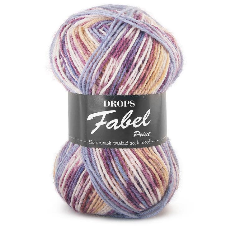 DROPS Fabel Print - 904 lavendel - Wol Garen, Hobby en Vrije tijd, Breien en Haken, Ophalen of Verzenden