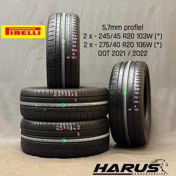 245/45/20 275/40/20 Pirelli zomerbanden 5,7mm profiel 4X, Auto-onderdelen, Gebruikt, 275 mm, Ophalen of Verzenden, Band(en)