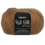 DROPS Kid-Silk Uni Colour - 51 toffee - Mohair Garen, Ophalen of Verzenden, Nieuw