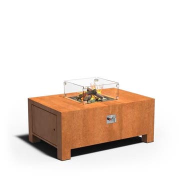 Cortenstaal vuurtafel 120x80x50cm, Nieuw