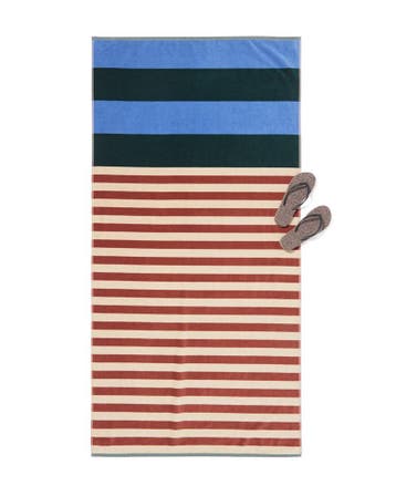 HEMA Strandlaken 90x180cm velours strepen, Verzenden, Nieuw
