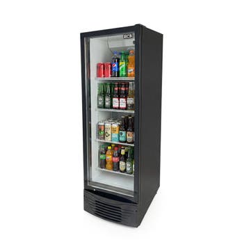 HCB Glasdeurkoeling - 350 liter - zwart - 230V, Verzenden, Nieuw in verpakking