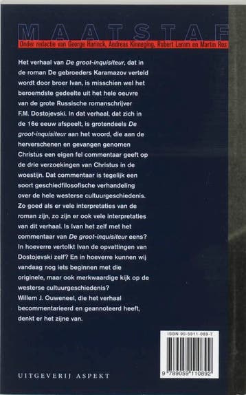 De groot-inquisiteur / Maatstaf 9789059110892, Verzenden, Zo goed als nieuw, F.M. Dostojevski