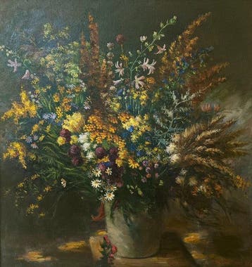 Scuola Russa (XX) - P. Danilenko - Trionfo floreale - No, Antiek en Kunst, Kunst | Schilderijen | Klassiek