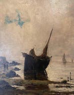 Honoré Nafraicheur (XIX) - Marine, Antiek en Kunst, Kunst | Schilderijen | Klassiek