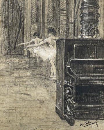 Charles Gir (1883-1941) - Danseuse - Balerine et piano (sans
