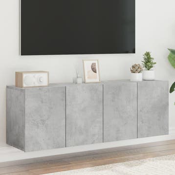 vidaXL Tv-meubels 2 st wandgemonteerd 60x30x41 cm betongrijs, Minder dan 50 cm, Verzenden, Nieuw, Minder dan 100 cm