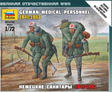 ZVEZDA 6143 WWII GERMAN MEDICAL PERSONNEL 1941/43 1/72, Hobby en Vrije tijd, Modelbouw | Vliegtuigen en Helikopters, Nieuw